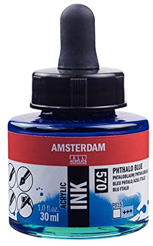Amsterdam 17205700 Acryl-Tinte, PHTH.Blue, Phthalo-Blau, Einheitsgröße