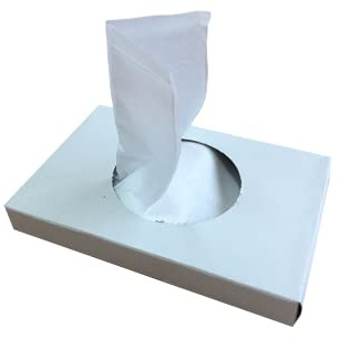 Jofel - AM30225, Bolsas Plástico Para Compresa Femenina (1200 Ud. 25Ud X 48), Para Ser Utilizadas en Dispensadores Especiales, Bolsitas Plegadas en «Z» para Dispensación Continua, Blanco