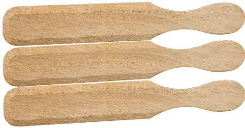 3 Profi-Holzspatel zum Auftragen von Wachs & Zuckerpaste für die Haarentfernung