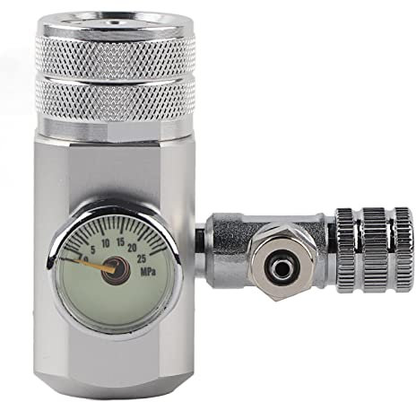 Pssopp Aquarium Druckminderer Druckregler CO2 Regler Aquarium CO2 Druckregler Ventil Aquarium CO2 Manometer CO2 Systemdruckregler für Aquarium System (W21.8)