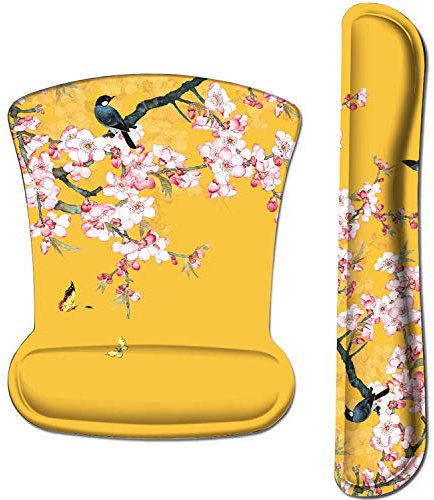 iCasso, Tastatur-Handballenauflage und Mauspad mit Handgelenkauflage, langlebig, bequem, leicht, für einfaches Tippen und Schmerzlinderung, ergonomische Unterstützung