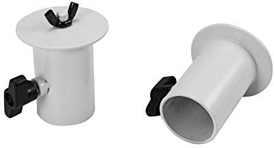 OMNITRONIC BOB-4 Stativhülse weiß 2 Stück | Adapter mit Stativhülse für 35-mm-Rohre auf M10-Gewinde