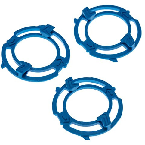 vhbw 3X Scherkopfhalter kompatibel mit Philips S5000, S5013, S5050, S5070, S5075, S5077, S5079, S5080, S5082 Rasierer, blau