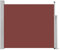 vidaXL Toldo Lateral Retráctil para Patio Pantalla de Terraza Mampara Parasol de Exterior Jardín Tela de Lona PU Marrón Soporte de Hierro 170x500 cm