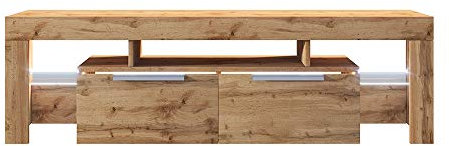 Selsey Meuble TV, avec LED Chêne Lancaster