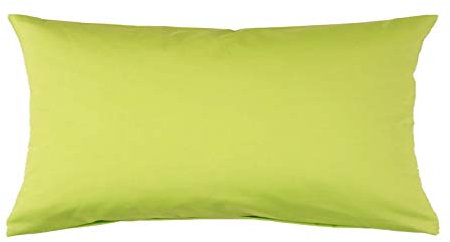 Hans-Textil-Shop Kissenbezug 30x60 cm Uni Hellgrün Baumwolle Dekokissen Kissenhülle Couchkissen Sofakissen Deko Reißverschluss