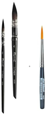 Mini Pinceau Raphael LAVIS SOFTAQUA SÉRIE 8056 N°0 .4 ET Da Vinci XS