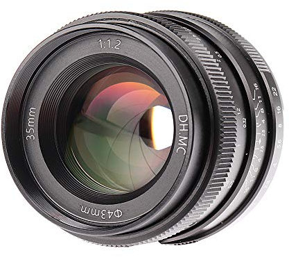 FOTGA Obiettivo grandangolare F1.2 APS-C da 35 mm con messa a fuoco manuale per Canon EOS M M2, M3, M5, M6, M10, M100, M200, M50 Mark II, M6 Mark II EF-M Mount