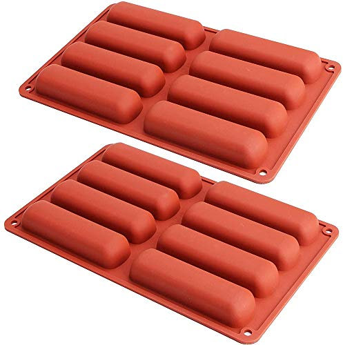2 Pieces Biscuit Silicone Mold,Rectangular Silicones Molds,Chocolate Biscuit Silicone Mold,for Bread, Cake, Chocolate, Granola Bar, Biscuits,Energy Bars