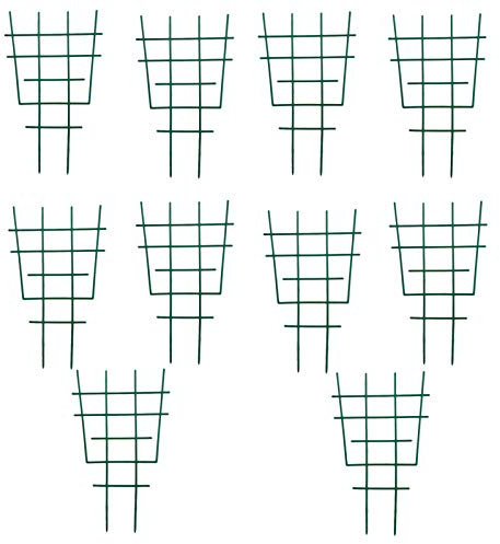 SFTYUFS 20 PSC DIY Garten Pflanze Klettern Spalier Topfpflanzen Rankhilfe Garten Spalier Kunststoff überlagerte Topfpflanze für Topfpflanzen Kletterpflanzen Reben (grün)