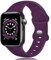 TopPerfekt, Cinturino di ricambio in silicone compatibile con Apple Watch da 38 mm e 40 mm, per iWatch serie 6, 5, 4, 3, 2, 1, SE (38/40 mm - M/L, viola intenso)