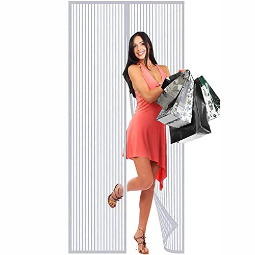 Zanzariera magnetica zanzariera, installazione adesiva zanzariera senza foratura, zanzariera chiusura magnetica, varie misure, bianco 185x105cm