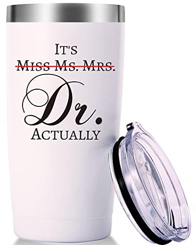 Doctor Gifts Reisebecher. It's Miss Ms Mrs Dr Actually Tasse, Arzt, Ruhestand, medizinische Schule, Abschlussgeschenke. Wertschätzung, Geburtstag, Medizin. (590 ml, Weiß )