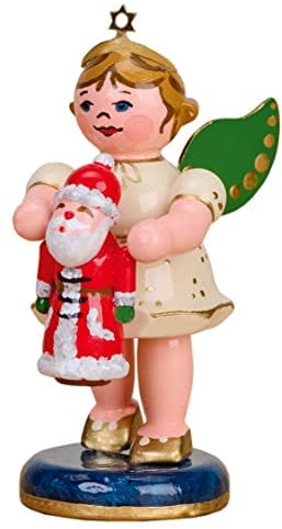 Hubrig Engel mit Weihnachtsmann, Höhe etwa 6,5cm