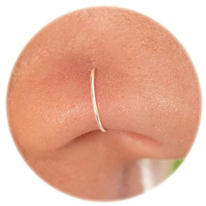 Tiny Nose Ring Hoop 20 G Nose Piercings Hoop - 925 Sterling Silver Nose Piercings hoop