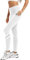 adorence Yoga Leggings Termici Donna Taglie Forti, Leggings Sportivi Donna in Micro-Pile,Pantaloni da Yoga Invernali-Bianco,L