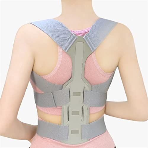 Schulter Schlüsselbein Brust Rückenstütze Geradehalter Körperhaltung Korrektor Skoliose Unterstützung Lendenwirbel Taille Doppelter Zuggürtel (Color : Silver, Size : S Code)