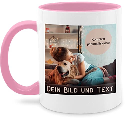 Tasse Tassen 325ml - eigenem - Foto Bild Geschenk I Dein Bild und Text - 325 ml - Rosa - fototasse customized mug with photo selbst drucken fotos kaffeebecher bildtasse freundschaftstasse