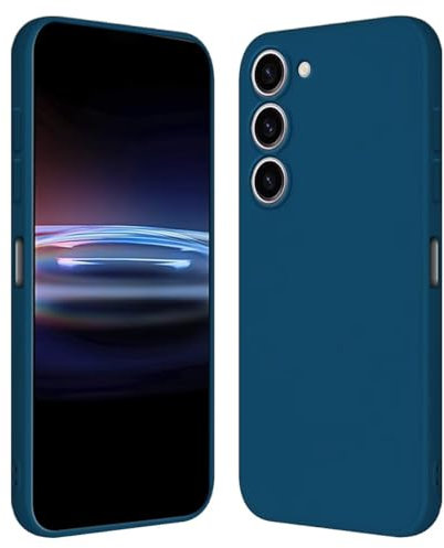 RankOne Custodia per Samsung Galaxy S23 (6.1 Inches) Cover Morbida in Silicone TPU - Blu zaffiro