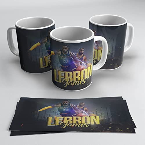 newseny Lebron James Taza para seguidores de NBA (Coleccion Jugador Lebron James) - 320ml (Fan)