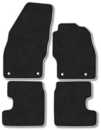 Vauxhall Adam (2013-2019) Carpet Car Mats | Grey Edge Trim Tailored Fit Floor Mats Full Coverage Protection Accessories Easy Clean Anti Slip Made in the UK