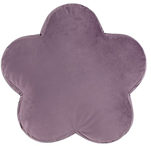 furn. Heya Home Flower Velvet Cushion – Reversible Design, Playful Shape (Lilac - 45x45cm)