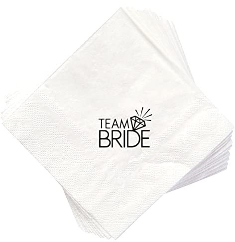 Lipfer 20pcs Bride Cocktail Servietten Braut Servietten Cocktail Servietten Engagement Bachelorette Party Dessert Beverage Tischzubehör