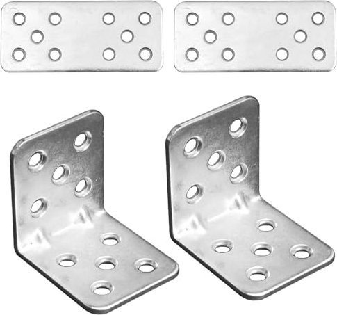 Evotrade Piastra di Giunzione Legno per Montaggi Pesanti Dritta/Angolare (Angolare 45x45)