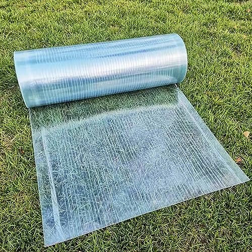 Polycarbonat Dachplatte,0,8mm Glasfaserplatte,UV-Schutz Wasserdichte Gewächshausplatte,Ersatz Verkleidungspaneele,Für Wintergarten,Carport,Terrasse,Freien,Leicht Zu Schneiden (0.6x4m(2x13.1ft))