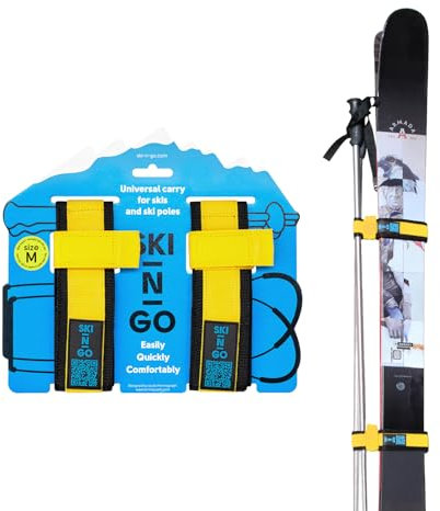 Porte-Skis et bâtons de Ski SKI-N-GO - Jaune, M