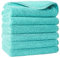 Polyte - Premium-Waschlappen aus Mikrofaser - fusselfrei - Aqua - 33 x 33 cm - 6 Stück