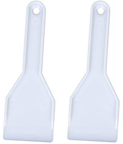 JTKREW 2 Pcs De Congelador Rascador De Hielo, Descongelador De Plástico Pala De Hielo Nevera-Aplicar para para Cocina Casera (Blanco)