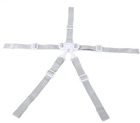 ANKROYU Verstellbarer 5 Punkt Sicherheitsgurt Für Babys Mit Sicherer Schnalle – Ideal Für Die Verwendung Im Hochstuhl, Kinderwagen Und Kinderwagen(Weiß)