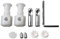 MagiDeal Kits de fixation de toilettes suspendues, vis de fixation, boulons de fixation, connecteurs universels en Nylon, Kits légers professionnels
