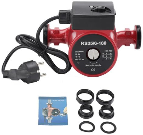 CDZHLTG Pompe de Circulation Pompe à Eau Chaude Circulateur, Circulateur de Chauffage Domestique Vitesse à 3 Niveaux 46/76/93W, Pompe de Chaudiere Circulateur pour Chauffage Central, 56l/min