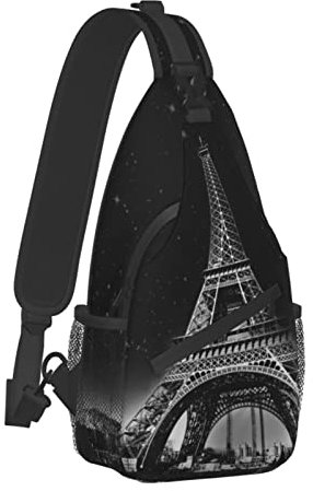 Sporttasche Nachtansicht Des Eiffelturms In Paris Crossbag Kompatibel Sling Tasche Unisex Umhängetasche Für Laufen, Gym, Angeln