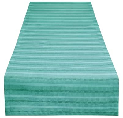 Tischläufer Rio, mit Fleckschutz, uv-beständig und abwaschbar, Tischdecke für Indoor und Outdoor, türkis, 40x140 cm