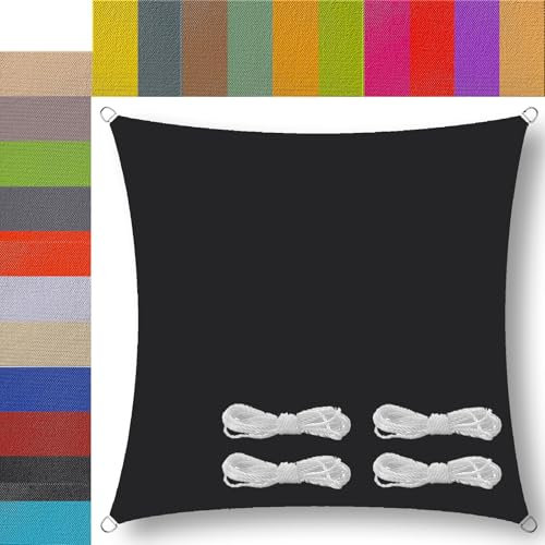 Voile d’ombrage Rectangle Imperméable Protection UV 95% Respirante Voile d'ombrage Serre pour Patio Jardin terrasse extérieur Piscine 3x7m Noir