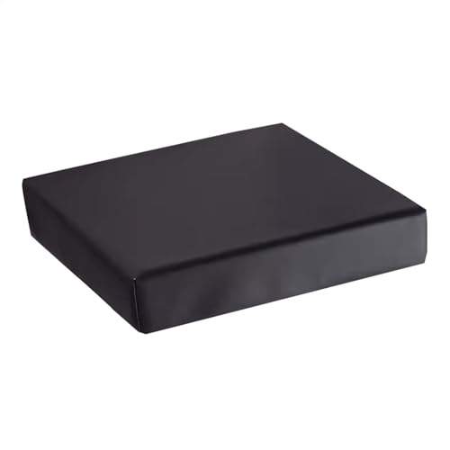 Hruile Lederkissen Wasserdicht Dicke Sitzpolster Stuhlpolster, 50x50x5cm | für Esszimmerstühle, Sessel, Sofa Esszimmerstühle, Sessel, mit rutschfester Unterseite, für Küche, Büro, Wohnzimmer