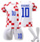 Kroatien 24 Fußball Trikot, Modric Hause/Auswärts Fußball Trikot für Kinder Erwachsener, Fussball Trikots Shorts und Socken Anzug Jungen Herren