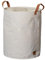 LOVE IT STORE IT Premium Aufbewahrungskorb mit Griffen - Wäschekorb rund aus Leinen-Baumwoll-Stoff - Beige - Stabil und vielseitig - 40x40x45 cm