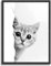 Dazzlewall Schwarze und Weiße Katze Wanddekoration Poster Süße Kätzchen Prints, Niedliche Tier Leinwand Wand Poster für Badezimmer Wohnzimmer Dekor 12x16 in Ungerahmt