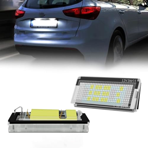 MOTORHOOK Prüfzeichen LED Kennzeichenbeleuchtung - Einfache Plug-and-Play Montage für B-MW 3er E46 55K