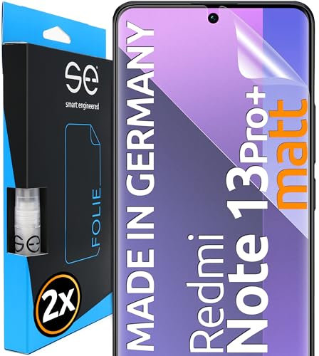 2 láminas protectoras 3D para Xiaomi Redmi Note 13 Pro Plus, antipolvo, 100 % compatibles con huellas dactilares y FaceID, fácil instalación sin burbujas, ultra transparente, resistente a los golpes,