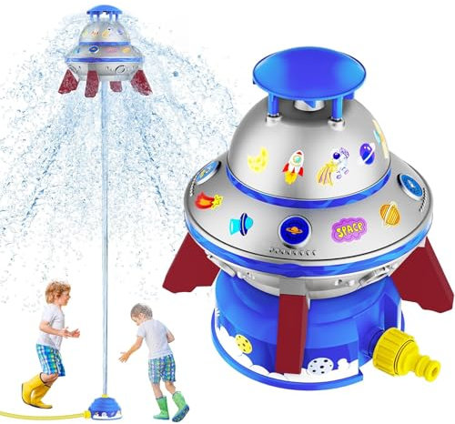 Wasserspielzeug Kinder Outdoor Spielzeug,Sprinkler Outdoor Spiele,Gartensprinkler für Kinder in UFOform,Sprinklerspielzeug Outdoor,Wassersprinkler UFO,Launch Garten Wasserstrahl,Gartenspielzeug