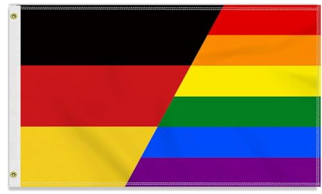 Große 90×150 CM Deutschland Stolz Flagge, großes 150D Deutsch Stolz Freundschafts banner,Strapazierfähige Deutschlandfahne Doube-Seitendruck Dekor Messingösen large Pride