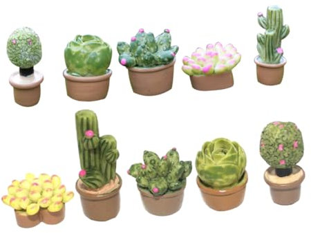 TOPBATHY 10 Stück Simulation Sukkulenten Im Topf Künstliche Sukkulenten Für Draußen Ranke Gefälschter Mikro Pflanztopf Tank Kakteen Mini Kunstpflanze Agave Grünpflanzen