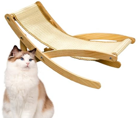 Katzenkratzbett, Sisal Lounger Furniture, 55 x 40 cm, verstellbar, zusammenklappbar, gemütlich, erhöhter Rest, authentisches Haustier-Design für drinnen Kitten, Welpen, Bunny, Kratzer