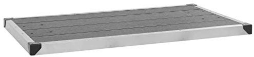 Snsowed Piatto Doccia da Esterni in Acciaio Inox WPC 110x62 cm Grigio,Piatto Doccia,Attrezzature per Bagni-48205