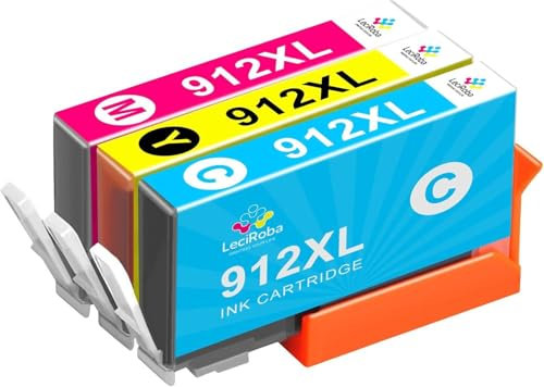 LeciRoba 912XL Tintenpatronen für HP 912XL 912 XL Tintenpatronen für HP OfficeJet 8012 8014 8015 8017 OfficeJet Pro 8022 8023 8024 8025 AIO Drucker (3er-Pack)